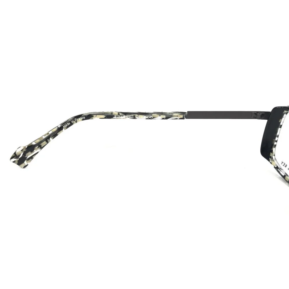 J.F. Rey Eyeglasses Frames JF2643 0503 Black Gray Rectangle Full Rim 52-19-145